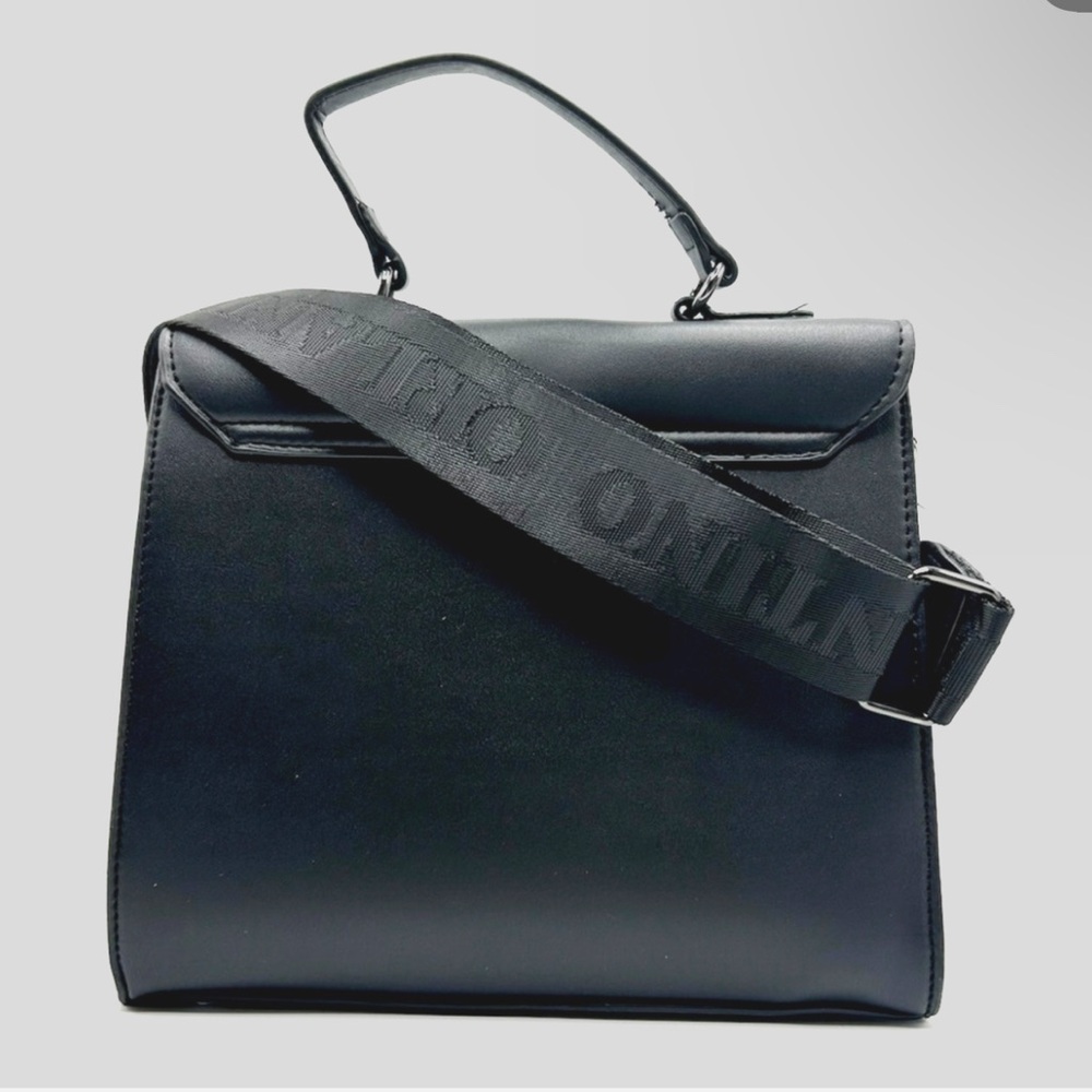 NWT Valentino Orlandi Black Studded Satchel Bag with Pouch - Picture 5 of 11